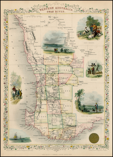 20-Australia Map By John Tallis