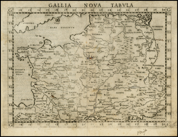 13-France Map By Girolamo Ruscelli