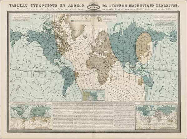 22-World, World and Curiosities Map By F.A. Garnier