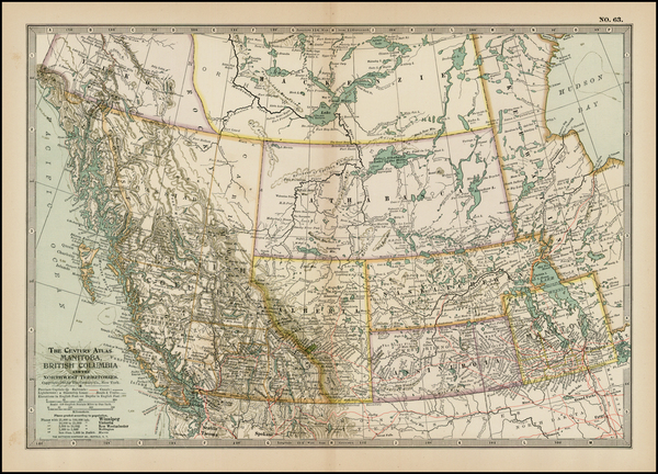 96-Alaska and Canada Map By The Century Company