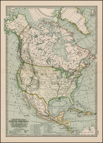 23-North America Map By The Century Company