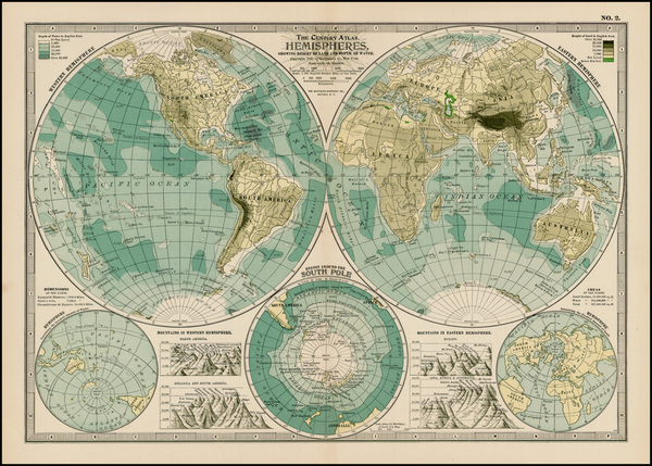 65-World, World and Polar Maps Map By The Century Company