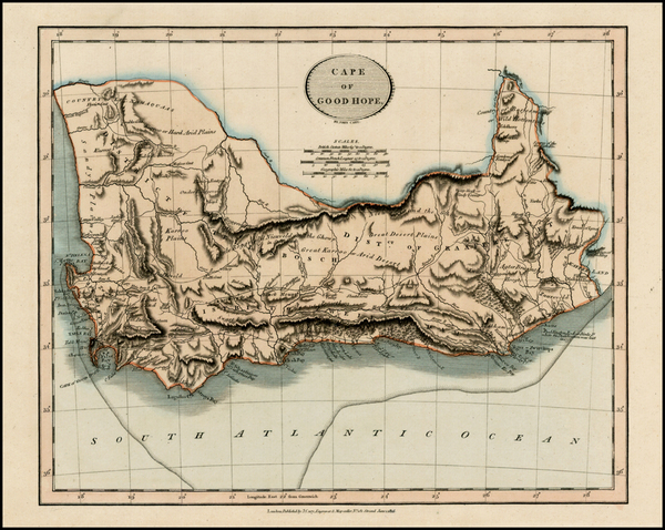 20-South Africa Map By John Cary