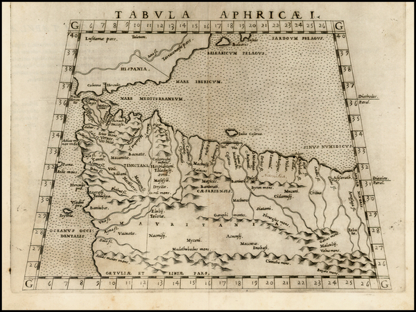 57-North Africa Map By Girolamo Ruscelli