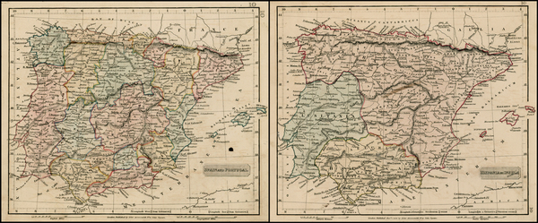 24-Spain and Portugal Map By John Arrowsmith