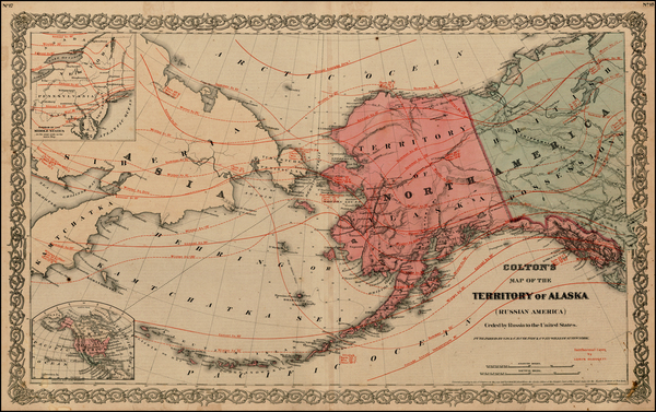 56-Alaska Map By G.W.  & C.B. Colton