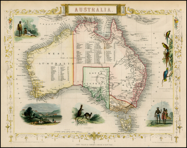 97-Australia Map By John Tallis