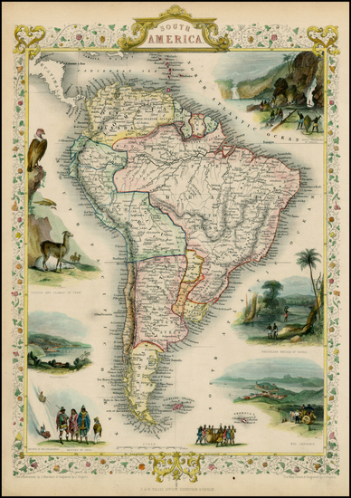 43-South America Map By John Tallis