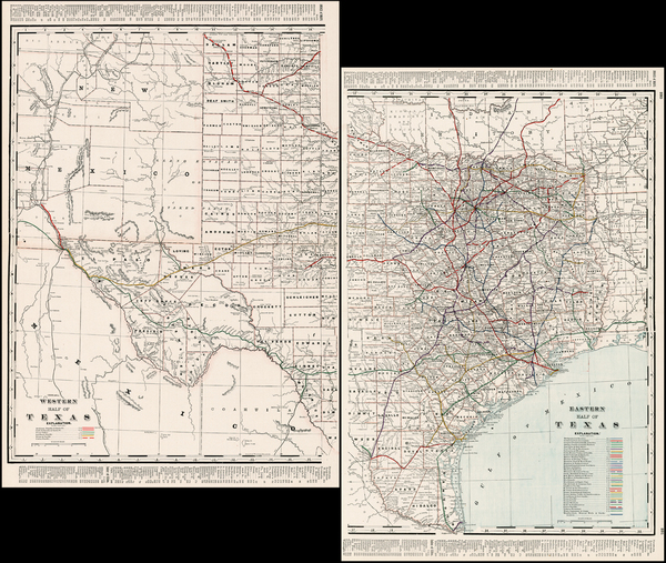 88-Texas and Southwest Map By George F. Cram
