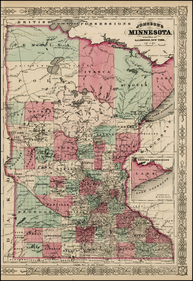 97-Midwest Map By Alvin Jewett Johnson