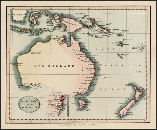 75-Australia, Oceania and New Zealand Map By John Cary