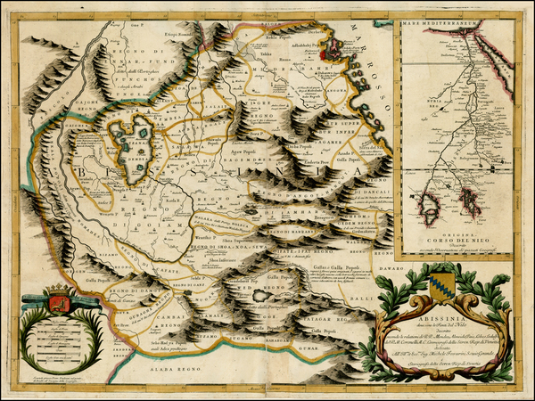 48-Egypt, North Africa and East Africa Map By Vincenzo Maria Coronelli