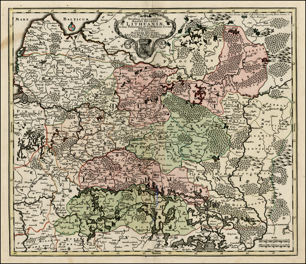 67-Baltic Countries Map By Matthaus Seutter