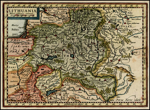 41-Baltic Countries Map By Henricus Hondius - Michael Mercator