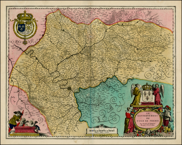 72-France Map By Willem Janszoon Blaeu