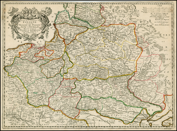 5-Poland, Russia, Ukraine and Baltic Countries Map By Nicolas Sanson