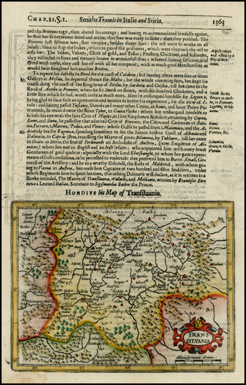 35-Romania and Balkans Map By Jodocus Hondius / Samuel Purchas