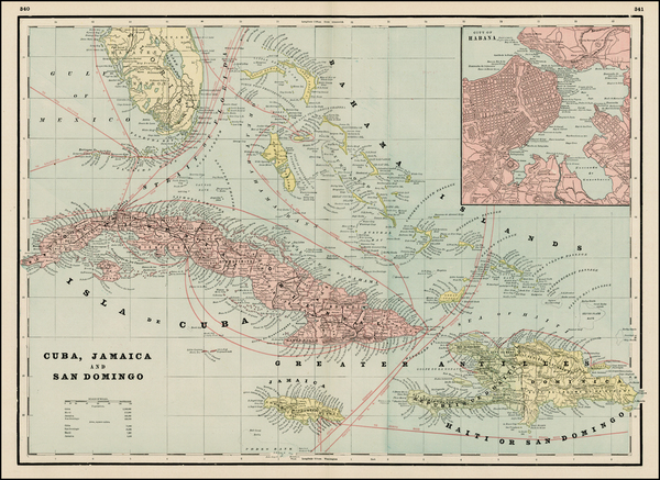 16-Caribbean Map By George F. Cram