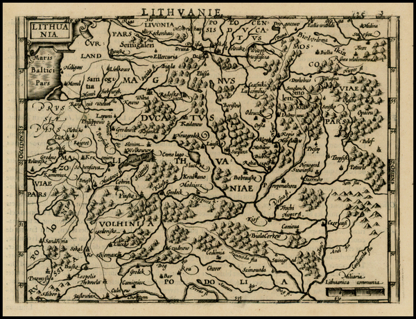 53-Baltic Countries Map By Henricus Hondius - Michael Mercator