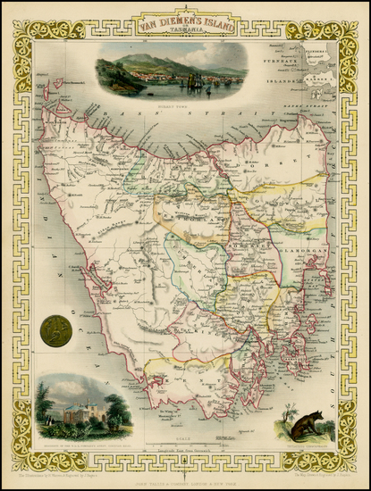 19-Australia Map By John Tallis