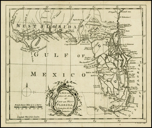 2-Florida and Southeast Map By London Magazine