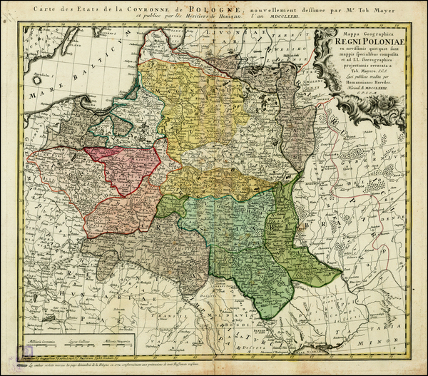 87-Poland and Baltic Countries Map By Homann Heirs / Tobias Mayer