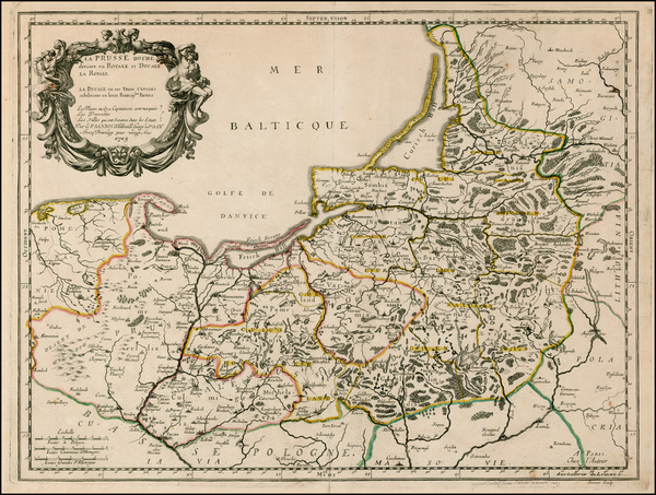 87-Poland and Baltic Countries Map By Nicolas Sanson