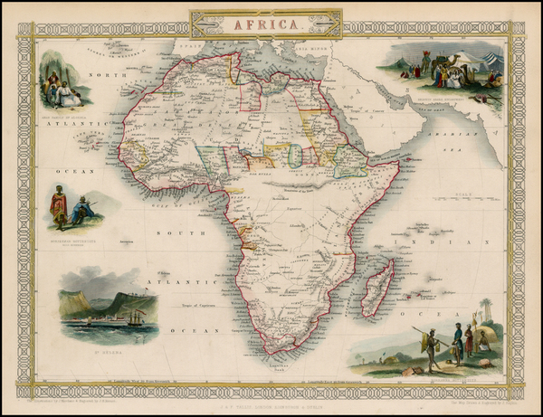 45-Africa and Africa Map By John Tallis