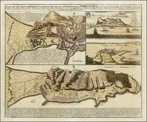 77-British Isles, Spain and Mediterranean Map By Homann Heirs