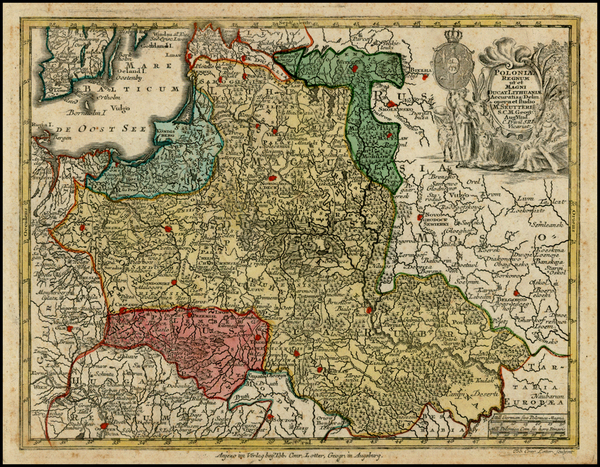 63-Poland and Baltic Countries Map By Matthaus Seutter