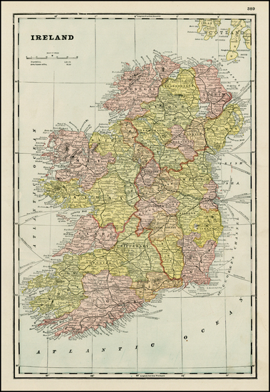 12-Europe and British Isles Map By George F. Cram