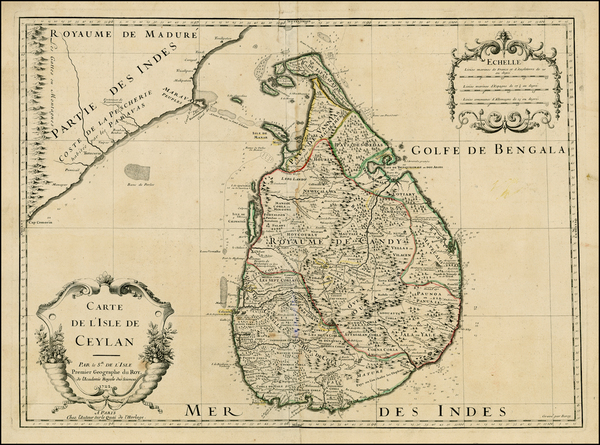 83-India and Other Islands Map By Guillaume Delisle