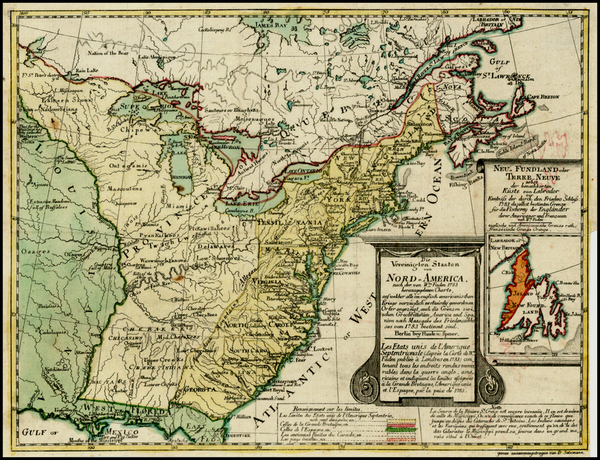 45-United States and Canada Map By Daniel Friedrich Sotzmann