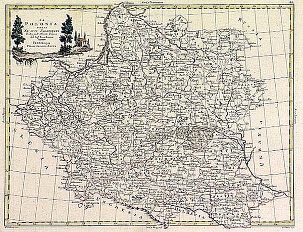 86-Europe and Poland Map By Antonio Zatta