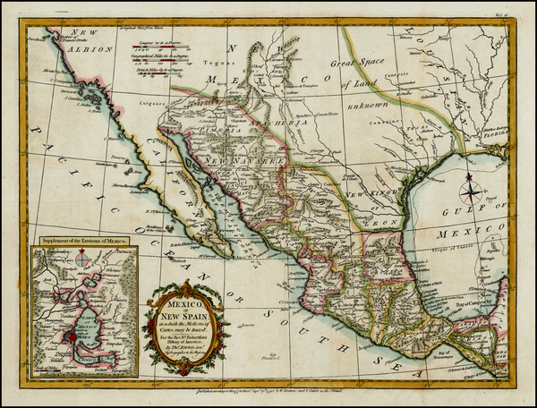 80-Texas, Southwest, Mexico and Baja California Map By Thomas Kitchin