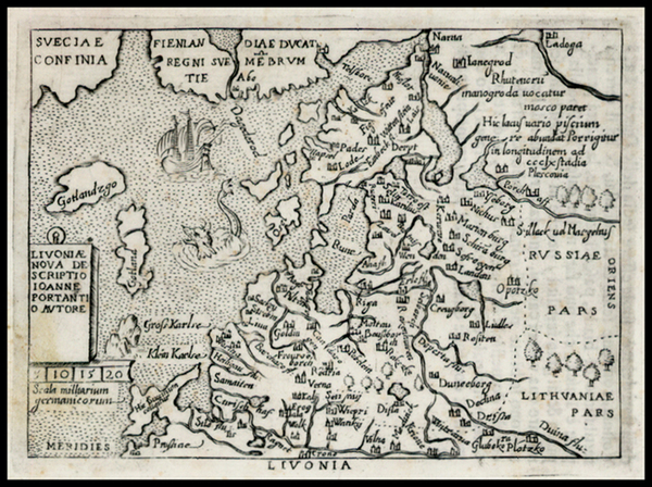 6-Poland and Baltic Countries Map By Abraham Ortelius