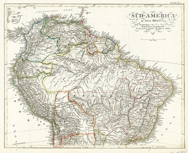 29-South America Map By Adolf Stieler