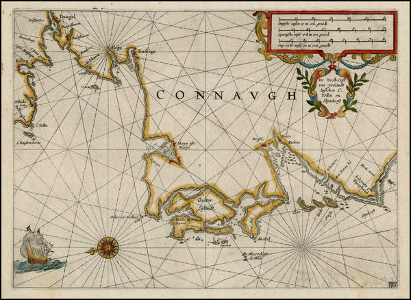 6-Ireland Map By Matthaus Merian