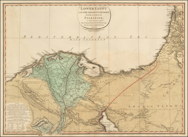 66-Middle East, Holy Land and Egypt Map By William Faden