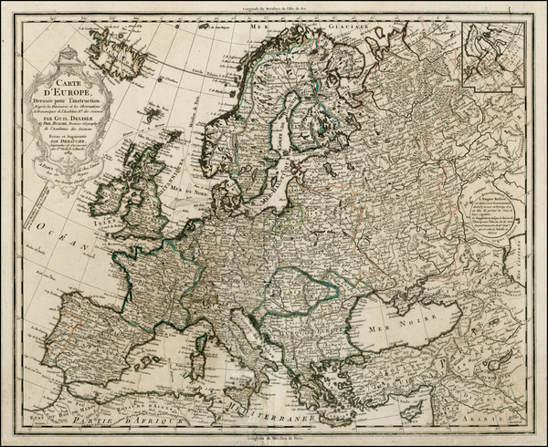 29-Europe and Europe Map By Guillaume De L'Isle / Jean-Claude Dezauche