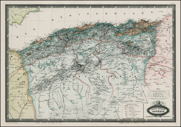 95-North Africa Map By F.A. Garnier