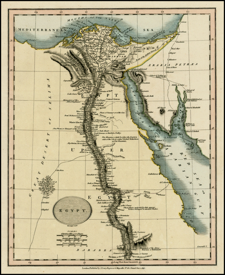 28-Egypt Map By John Cary