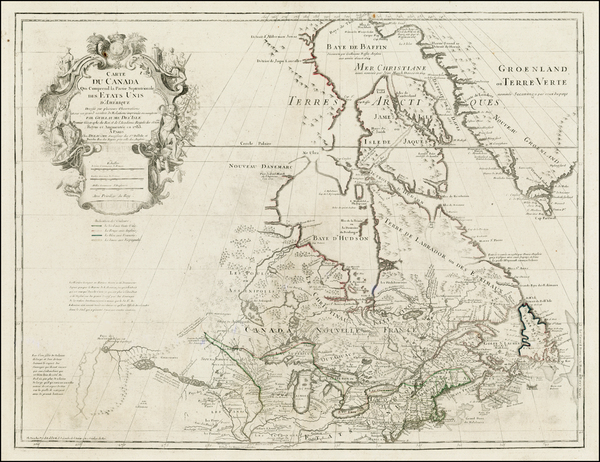 78-New England, Midwest, Plains and Canada Map By Guillaume De L'Isle / Jean-Claude Dezauche