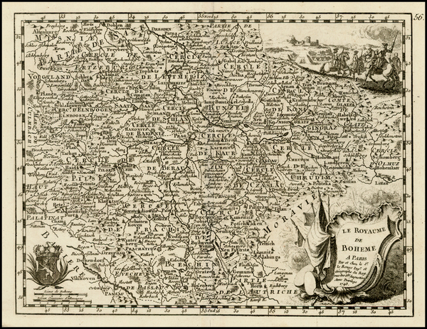 96-Czech Republic & Slovakia Map By George Louis Le Rouge