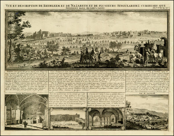 22-Holy Land Map By Henri Chatelain