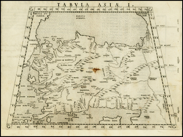 18-Turkey and Turkey & Asia Minor Map By Girolamo Ruscelli