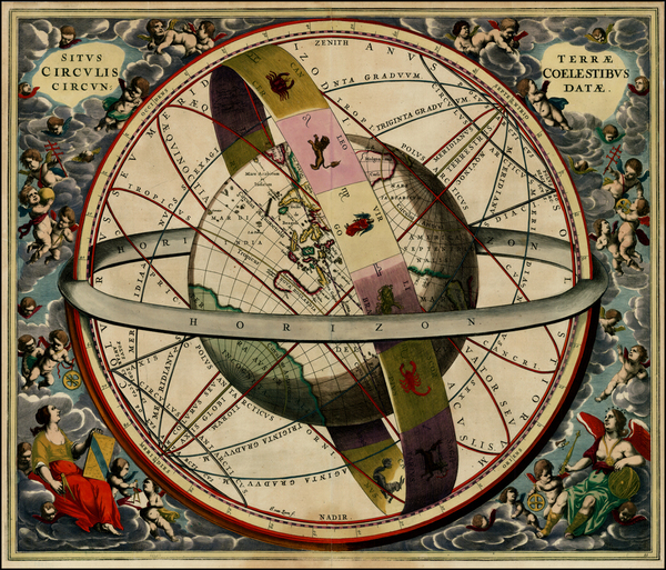 11-Celestial Maps Map By Andreas Cellarius