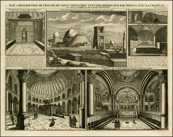 64-Holy Land Map By Henri Chatelain