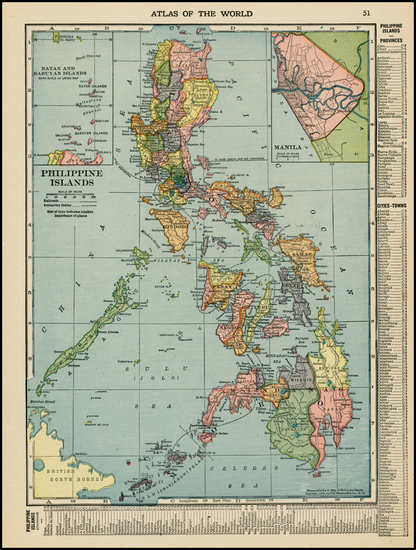 74-Philippines Map By Standard Atlas of the World