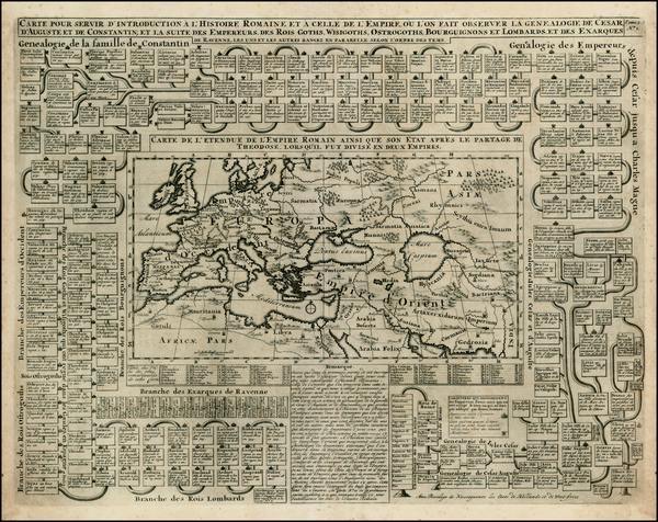 61-Europe, Europe, Italy and Mediterranean Map By Henri Chatelain